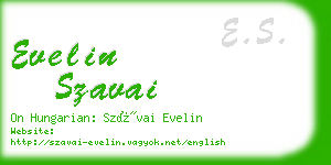 evelin szavai business card